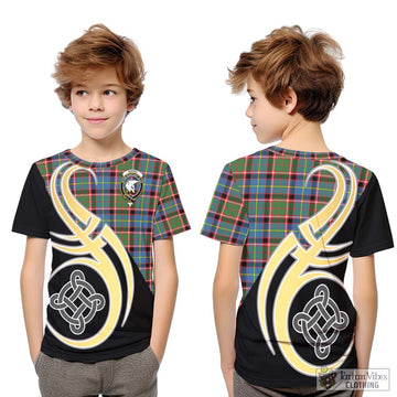 Norvel Tartan Kid T-Shirt with Family Crest and Celtic Symbol Style Youth XL Size14 - Tartan Vibes Clothing