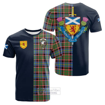 Norvel Tartan Cotton T-shirt Alba with Scottish Lion Royal Arm Half Style Kid's Shirt - Tartan Vibes Clothing