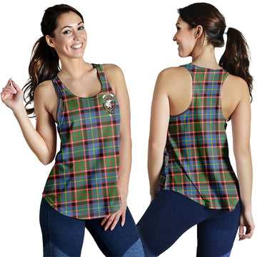 Norvel Tartan Women Racerback Tanks with Family Crest 4XL - Tartan Vibes Clothing