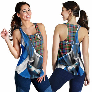 Norvel Tartan Women's Racerback Tanks with Family Crest Scotland Patriotic Style 4XL - Tartan Vibes Clothing
