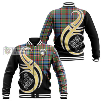 Norvel Tartan Baseball Jacket with Family Crest and Celtic Symbol Style Unisex - Tartan Vibes Clothing