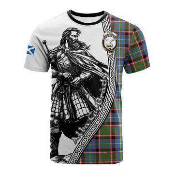 Norvel Tartan Clan Crest Cotton T-shirt with Highlander Warrior Celtic Style Kid's Shirt - Tartan Vibes Clothing