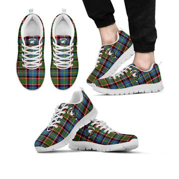 Norvel Tartan Sneakers with Family Crest Kid's Sneakers - Tartan Vibes Clothing