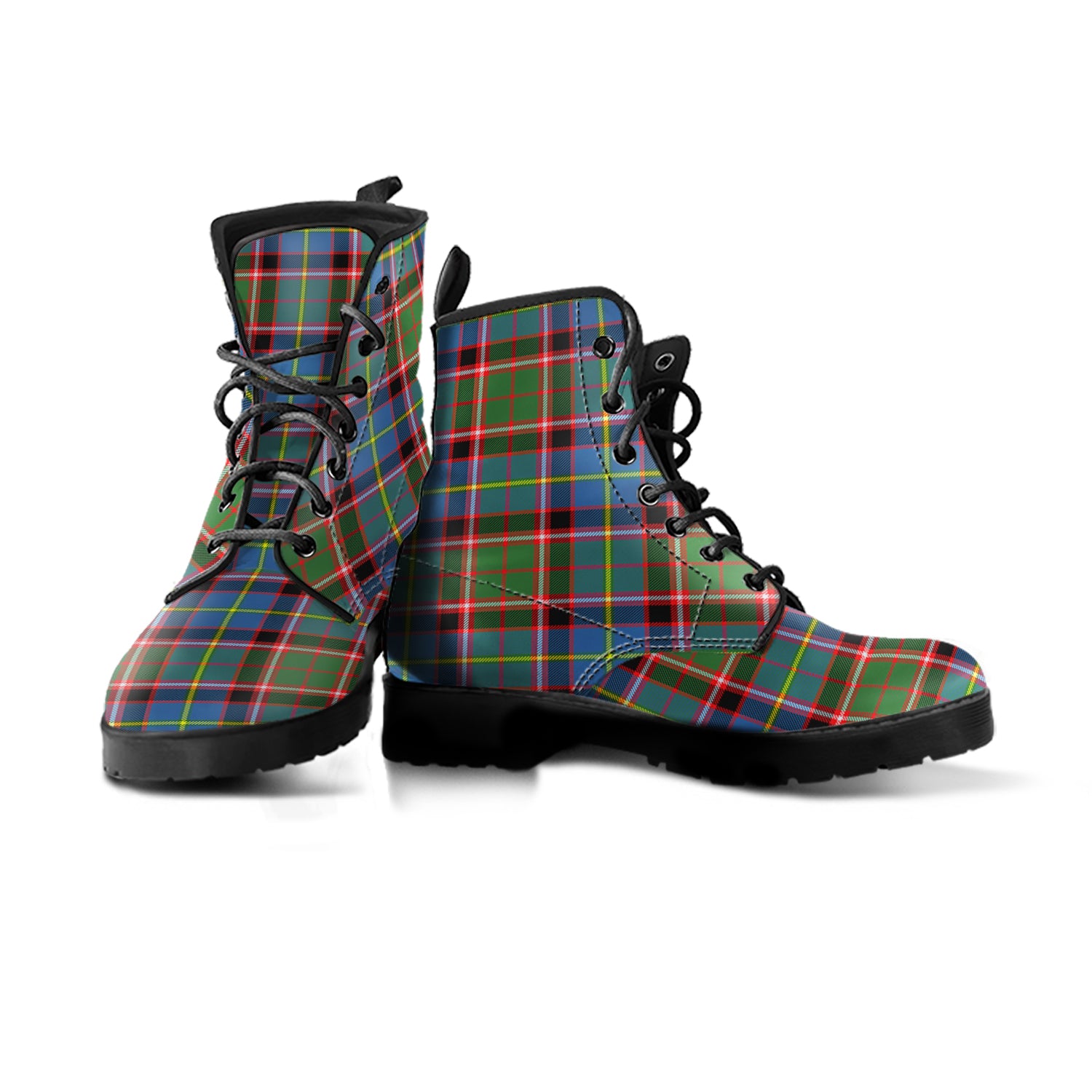 Norvel Tartan Leather Boots Men' Boots - Tartan Vibes Clothing