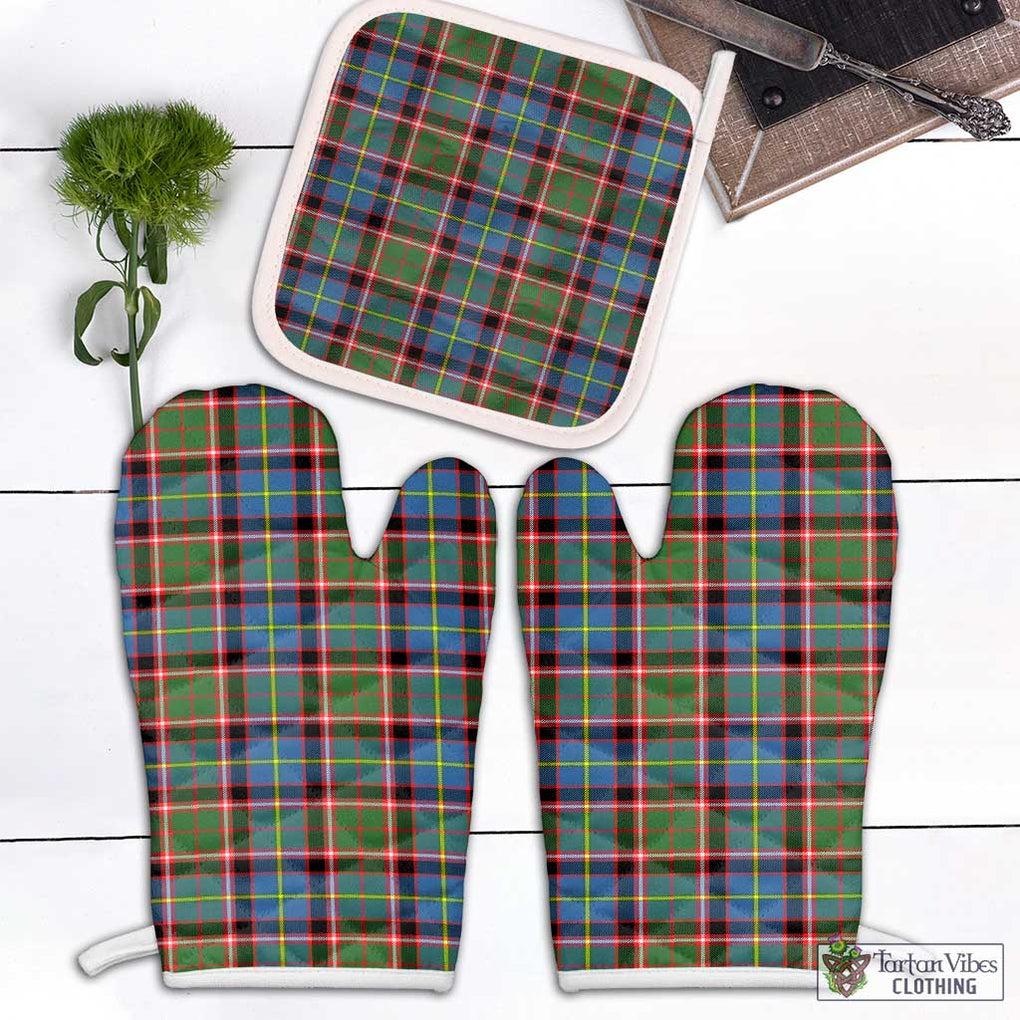Norvel Tartan Combo Oven Mitt & Pot-Holder Combo 2 Oven Mitt & 1 Pot-Holder Black - Tartan Vibes Clothing