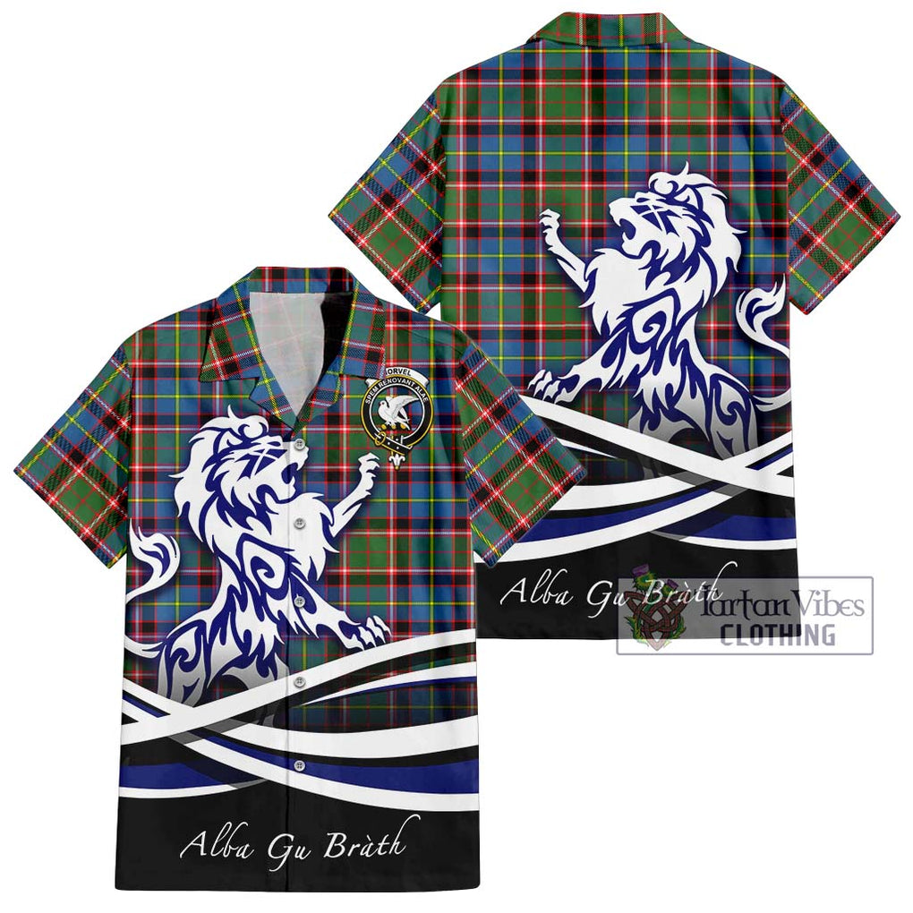 Norvel Tartan Hawaiian Shirt with Alba Gu Brath Regal Lion Emblem Kid - Tartan Vibes Clothing