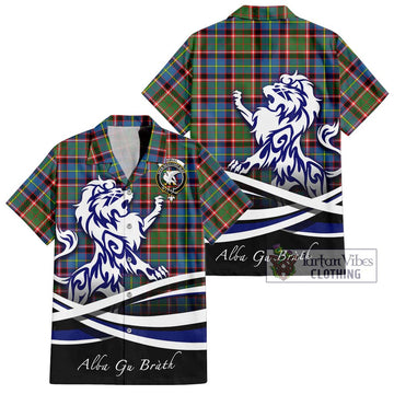 Norvel Tartan Hawaiian Shirt with Alba Gu Brath Regal Lion Emblem Kid - Tartan Vibes Clothing