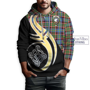 Norvel Tartan Hoodie with Family Crest and Celtic Symbol Style Zip Hoodie - Tartan Vibes Clothing