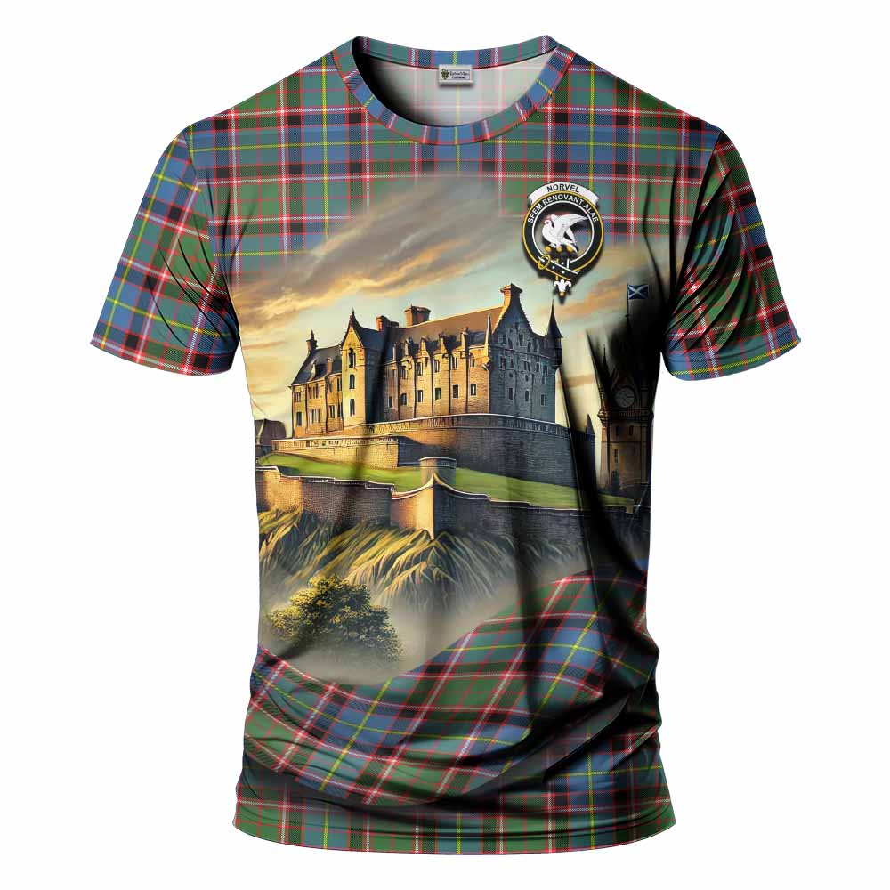 Norvel Tartan Family Crest T-Shirt with Scottish Ancient Castle Style Kid's Shirt - Tartan Vibes Clothing
