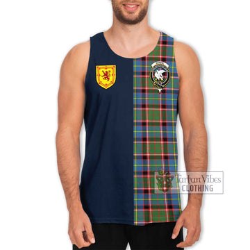 Norvel Tartan Men's Tank Top Alba with Scottish Lion Royal Arm Half Style Men - Tartan Vibes Clothing