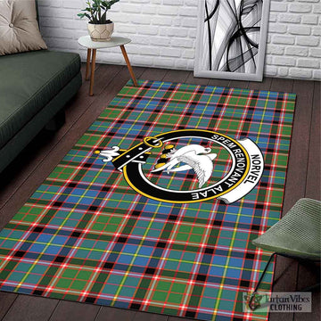 Norvel Tartan Area Rug with Family Crest L 59*86 inch (150x220 cm) - Tartan Vibes Clothing