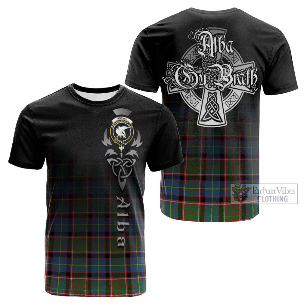Norvel Tartan Cotton T-shirt Featuring Alba Gu Brath Family Crest Celtic Inspired Kid's Shirt - Tartan Vibes Clothing