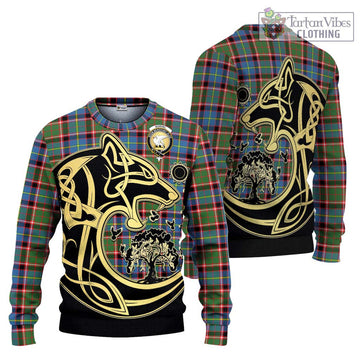 Norvel Tartan Ugly Sweater with Family Crest Celtic Wolf Style Unisex - Tartan Vibes Clothing