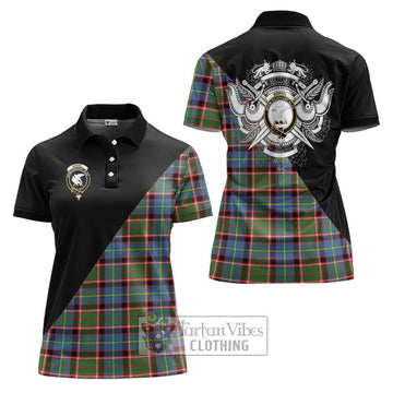 Norvel Tartan Women's Polo Shirt with Family Crest and Military Logo Style Women - Tartan Vibes Clothing