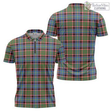 Norvel Tartan Zipper Polo Shirt Unisex - Tartan Vibes Clothing