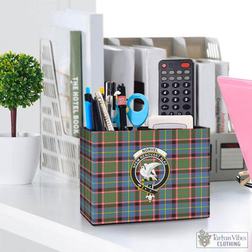 Norvel Tartan Pen Holder with Family Crest One Size 5.9"(L)*2.7"(W)*4.3"(H) - Tartan Vibes Clothing