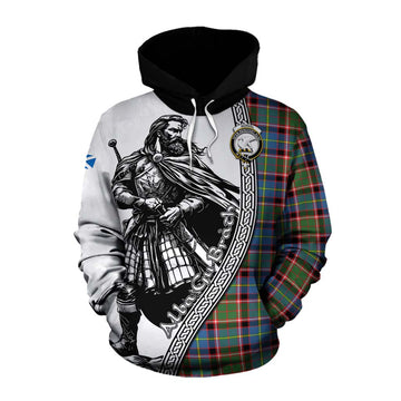 Norvel Tartan Clan Crest Cotton Hoodie with Highlander Warrior Celtic Style Pullover Hoodie XS - Tartan Vibes Clothing