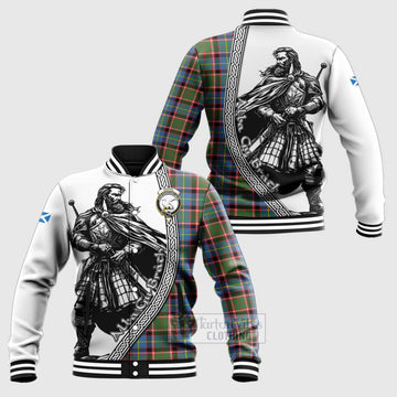Norvel Tartan Clan Crest Baseball Jacket with Highlander Warrior Celtic Style Unisex - Tartan Vibes Clothing