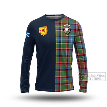 Norvel Tartan Long Sleeve T-Shirt Alba with Scottish Lion Royal Arm Half Style Unisex - Tartan Vibes Clothing