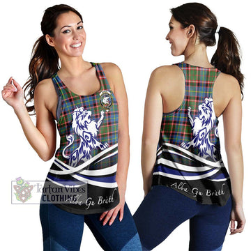 Norvel Tartan Women's Racerback Tanks with Alba Gu Brath Regal Lion Emblem 4XL - Tartan Vibes Clothing