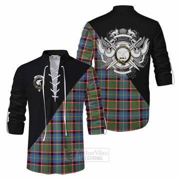 Norvel Tartan Ghillie Kilt Shirt with Family Crest and Military Logo Style Men - Tartan Vibes Clothing
