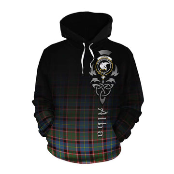 Tartan Vibes Clothing Norvel Tartan Cotton Hoodie Featuring Alba Gu Brath Family Crest Celtic Inspired