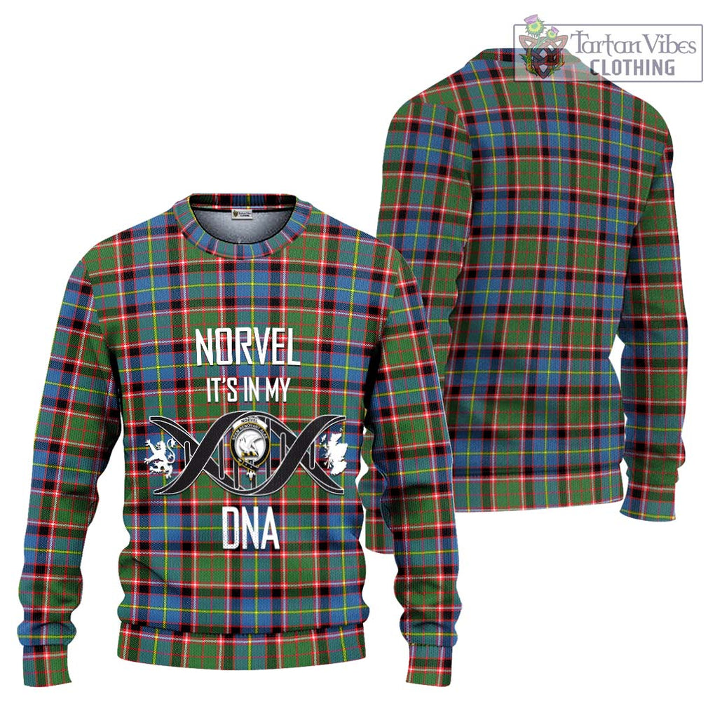 Norvel Tartan Ugly Sweater with Family Crest DNA In Me Style Unisex - Tartan Vibes Clothing
