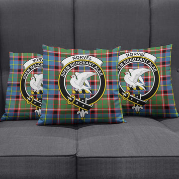 Norvel Tartan Pillow Cover with Family Crest Rectangle Pillow Cover 51*91cm - Tartan Vibes Clothing