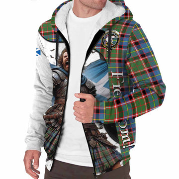 Norvel Crest Tartan Sherpa Hoodie Inspired by the Freedom of Scottish Warrior Unisex S - Tartan Vibes Clothing