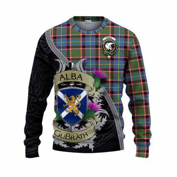 Norvel Tartan Family Crest Knitted Sweater Lion Rampant Royal Thistle Shield Celtic Inspired Unisex - Tartan Vibes Clothing