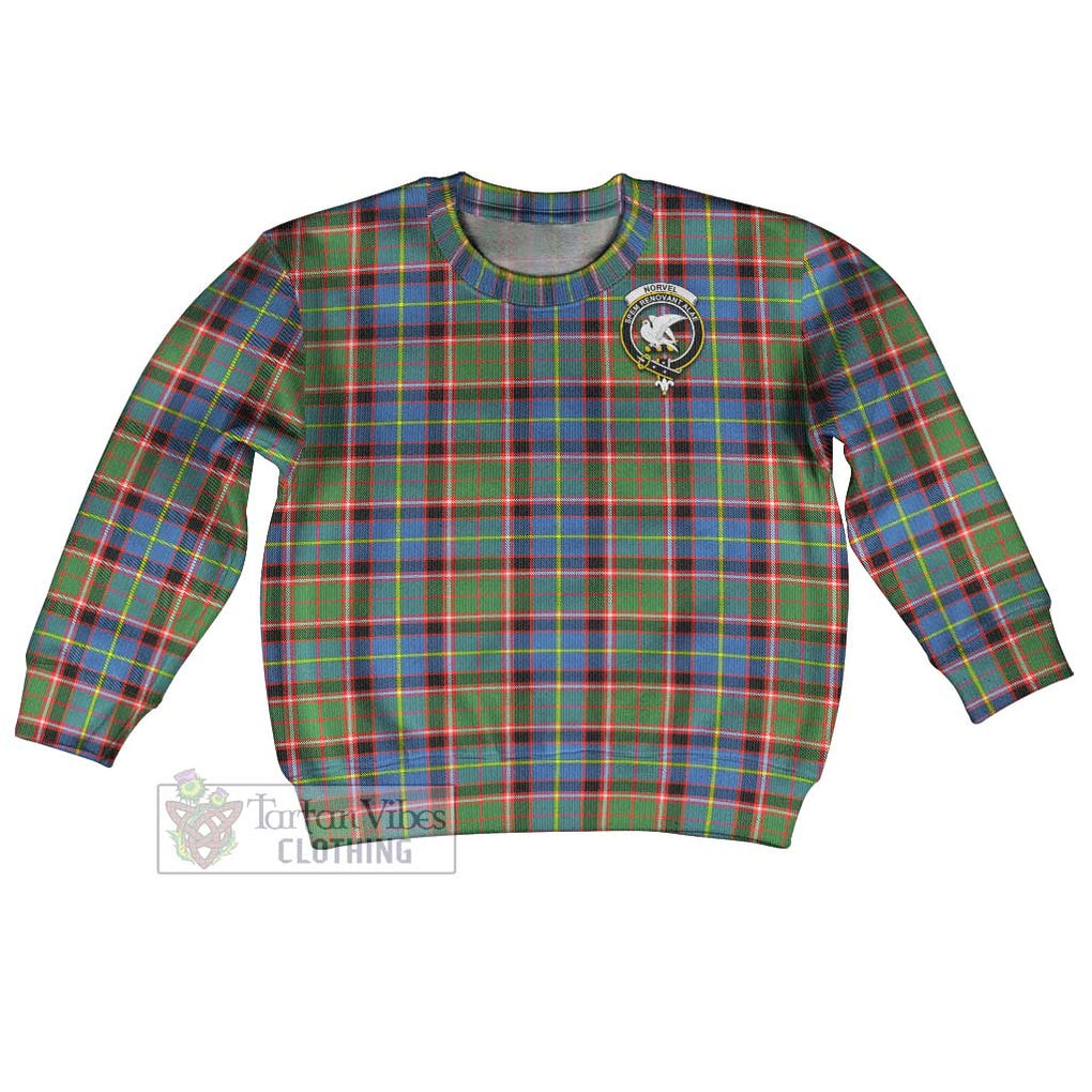 Norvel Tartan Kid Ugly Sweater with Family Crest Kid - Tartan Vibes Clothing