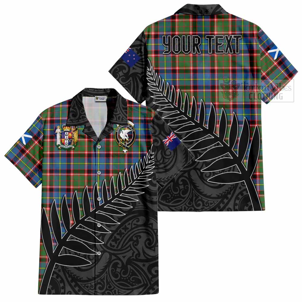 Norvel Crest Tartan Hawaiian Shirt with New Zealand Silver Fern Half Style Kid - Tartan Vibes Clothing
