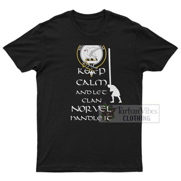 Norvel Clan Men's T-Shirt: Keep Calm and Let the Clan Handle It Caber Toss Highland Games Style 4XL - 2D-tartanvibesclothing