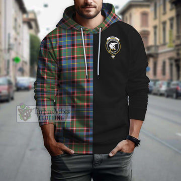Norvel Tartan Hoodie with Family Crest and Half Of Me Style Zip Hoodie - Tartan Vibes Clothing