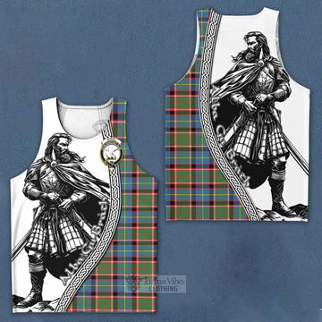 Norvel Tartan Clan Crest Men's Tank Top with Highlander Warrior Celtic Style Men - Tartan Vibes Clothing