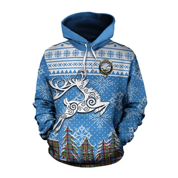 Norvel Clan Christmas Cotton Hoodie Celtic Reindeer Style Pullover Hoodie XS - Tartan Vibes Clothing