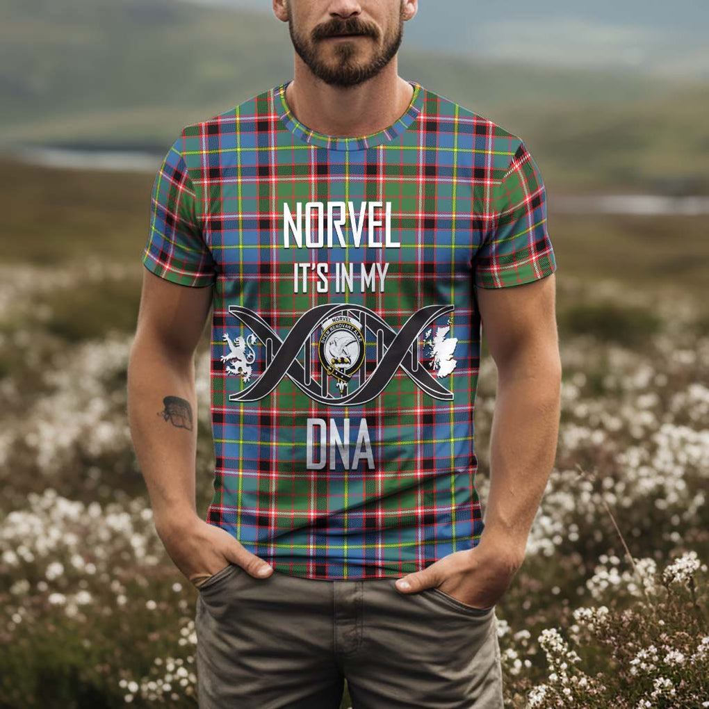 Norvel Tartan T-Shirt with Family Crest DNA In Me Style Kid's Shirt - Tartan Vibes Clothing