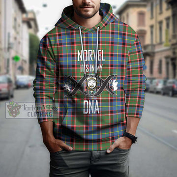 Norvel Tartan Hoodie with Family Crest DNA In Me Style Pullover Hoodie - Tartan Vibes Clothing