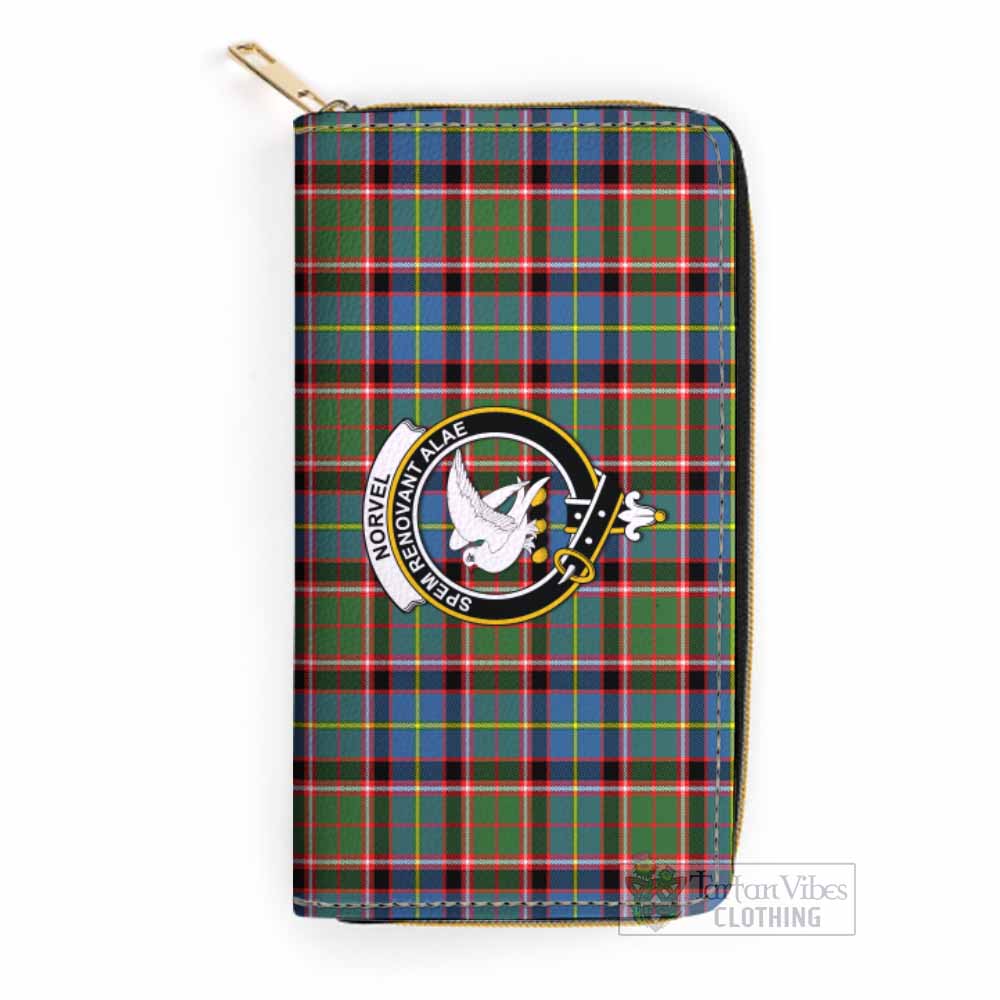 Norvel Tartan Women's Leather Wallet with Family Crest One Size 19.7*10.5*3.5 cm - Tartan Vibes Clothing
