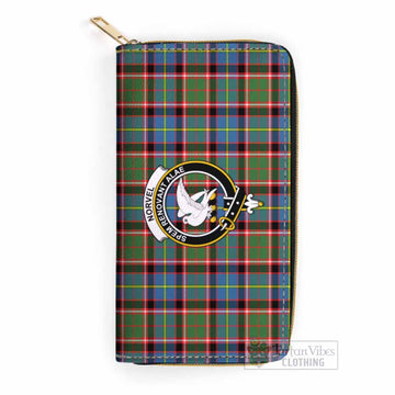 Tartan Vibes Clothing Norvel Tartan Women's Leather Wallet with Family Crest