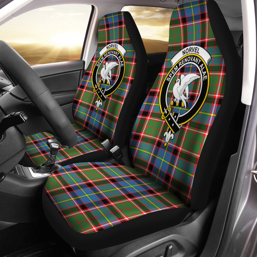 Norvel Tartan Car Seat Cover with Family Crest One Size - Tartan Vibes Clothing