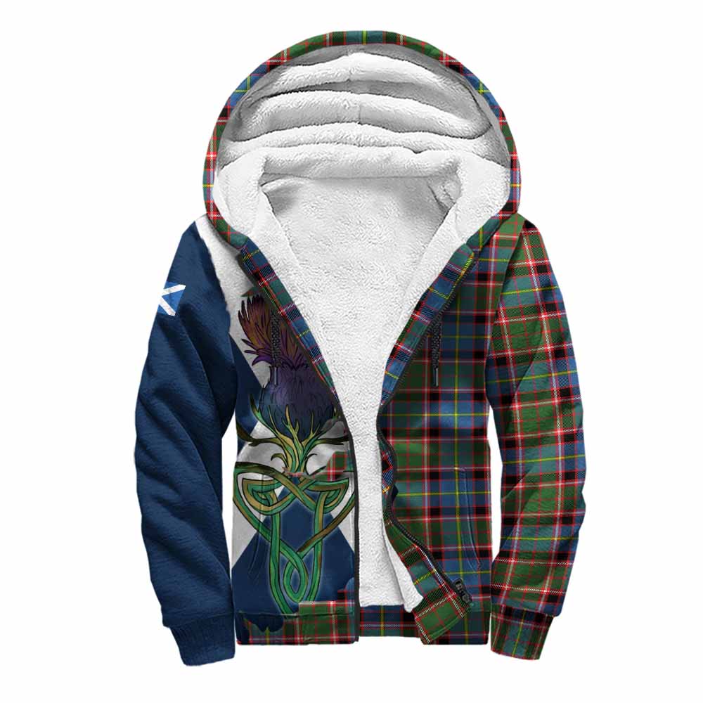 Norvel Tartan Family Crest Sherpa Hoodie Scottish Thistle Celtic Inspired Unisex S - Tartan Vibes Clothing