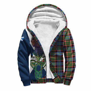 Norvel Tartan Family Crest Sherpa Hoodie Scottish Thistle Celtic Inspired Unisex S - Tartan Vibes Clothing
