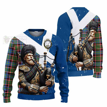 Norvel Tartan Knitted Sweater with Family Crest Scottish Bagpiper Vibes Unisex - Tartan Vibes Clothing