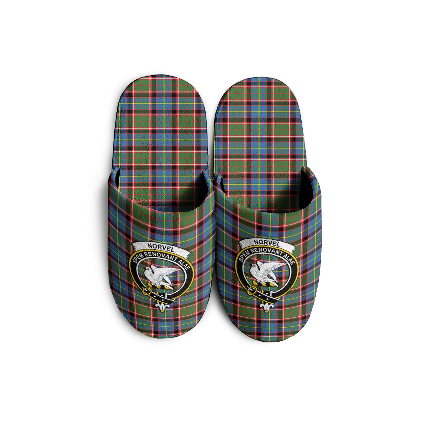 Norvel Tartan Home Slippers with Family Crest KIDS - Tartan Vibes Clothing