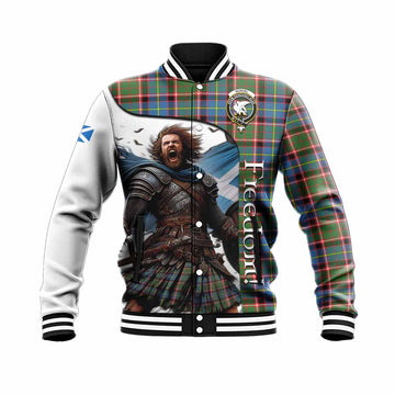 Tartan Vibes Clothing Norvel Crest Tartan Baseball Jacket Inspired by the Freedom of Scottish Warrior