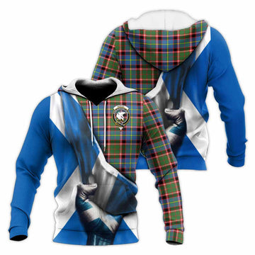 Norvel Tartan Knitted Hoodie with Family Crest Scotland Patriotic Style Unisex Knitted Pullover Hoodie - Tartan Vibes Clothing