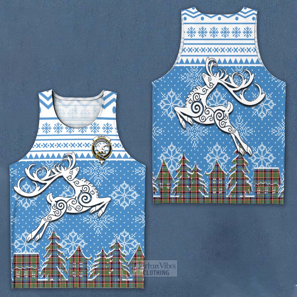 Norvel Clan Christmas Men's Tank Top Celtic Reindeer Style Men - Tartan Vibes Clothing