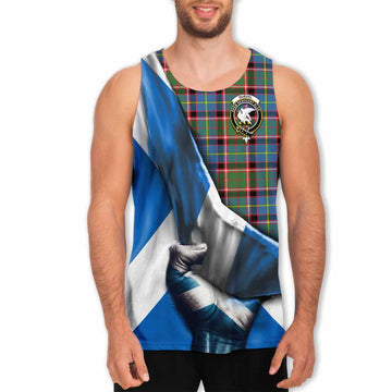 Norvel Tartan Men's Tank Top with Family Crest Scotland Patriotic Style Men - Tartan Vibes Clothing