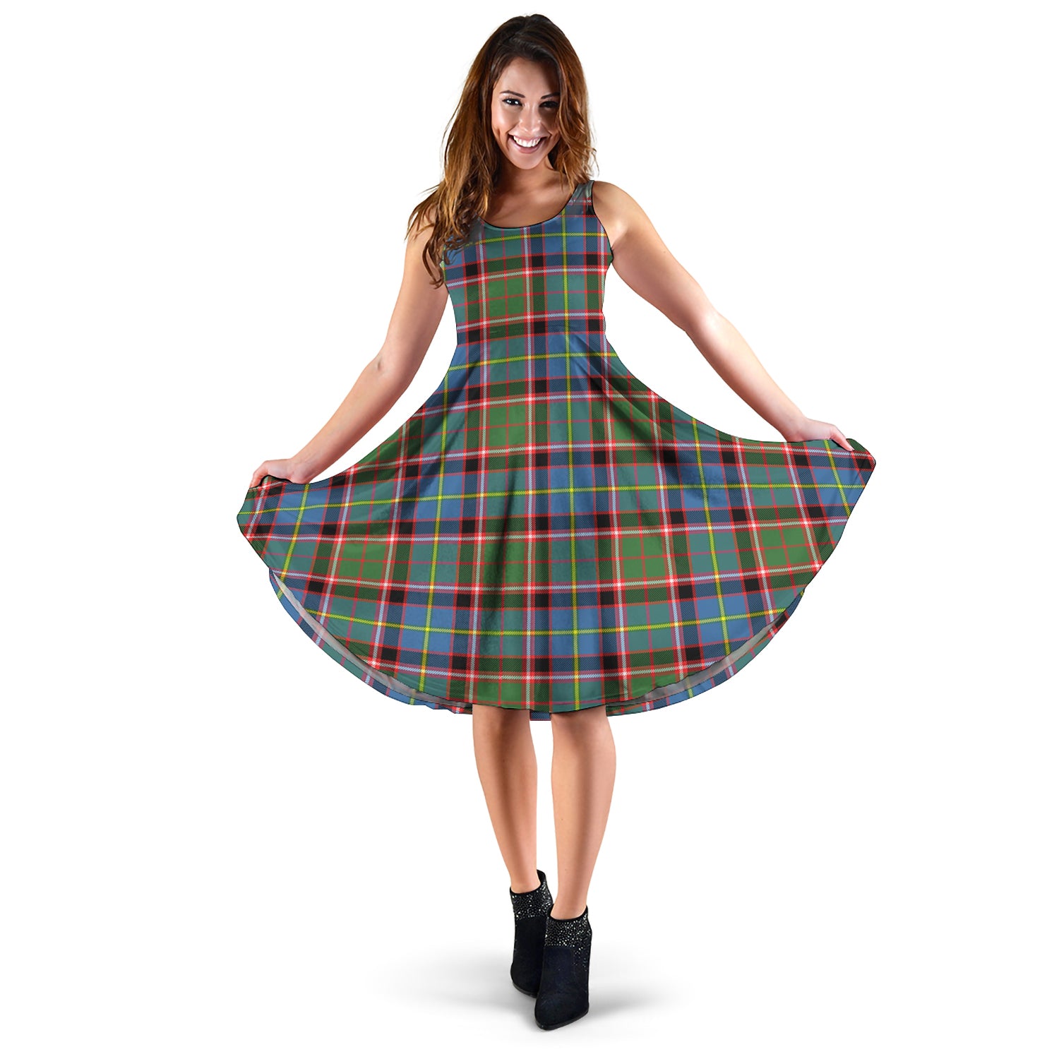 Norvel Tartan Sleeveless Midi Womens Dress XL - Tartan Vibes Clothing